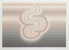 Roy Ahlgren: „Embryo“, signierter Op-Art- Serigraphie-Druck, limitierte Auflage