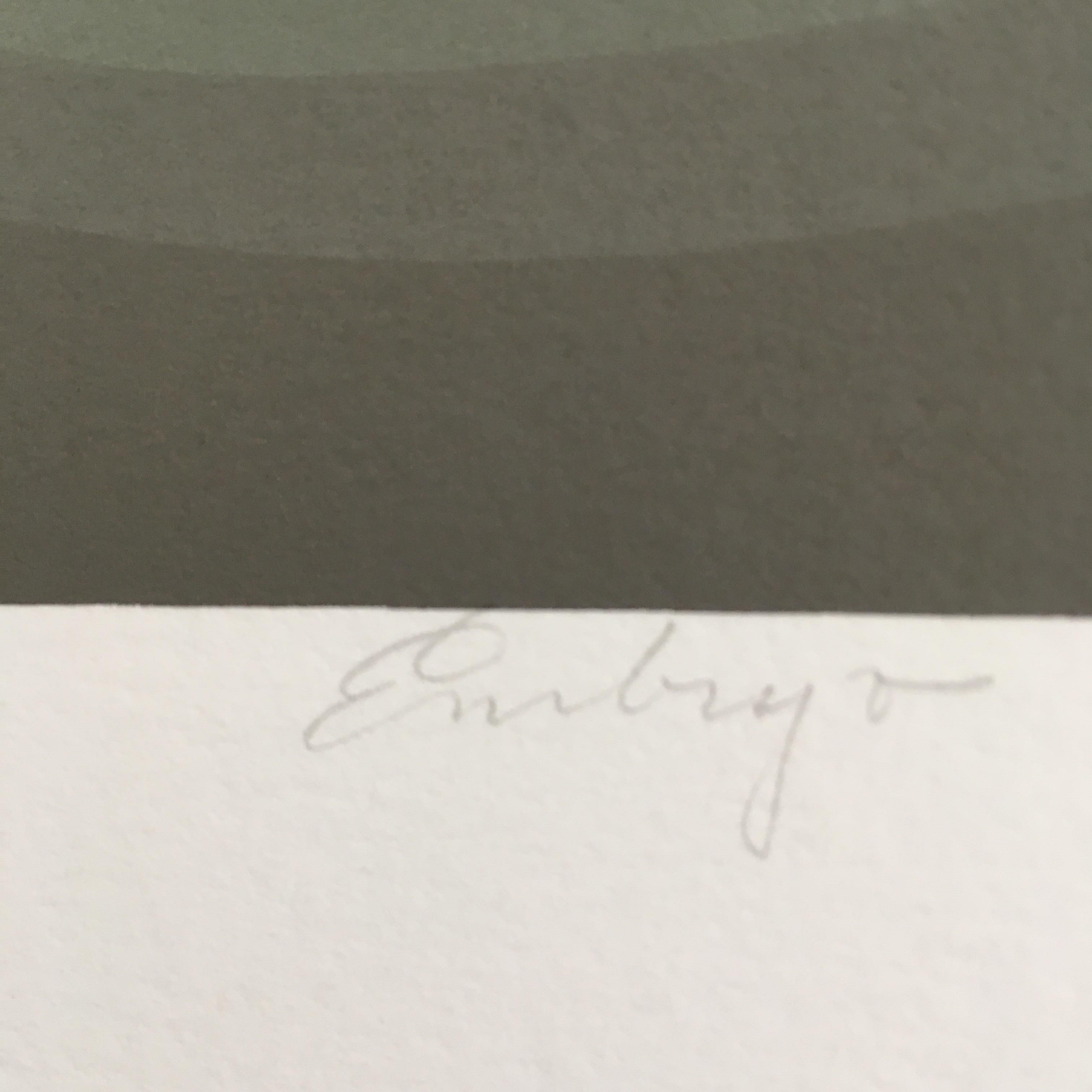 Roy Ahlgren 'Embryo' Signed Limited Edition Op-Art Serigraph Print For Sale 3