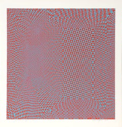 Used Spatial Concept I, OP Art Silkscreen by Roy Ahlgren 1969