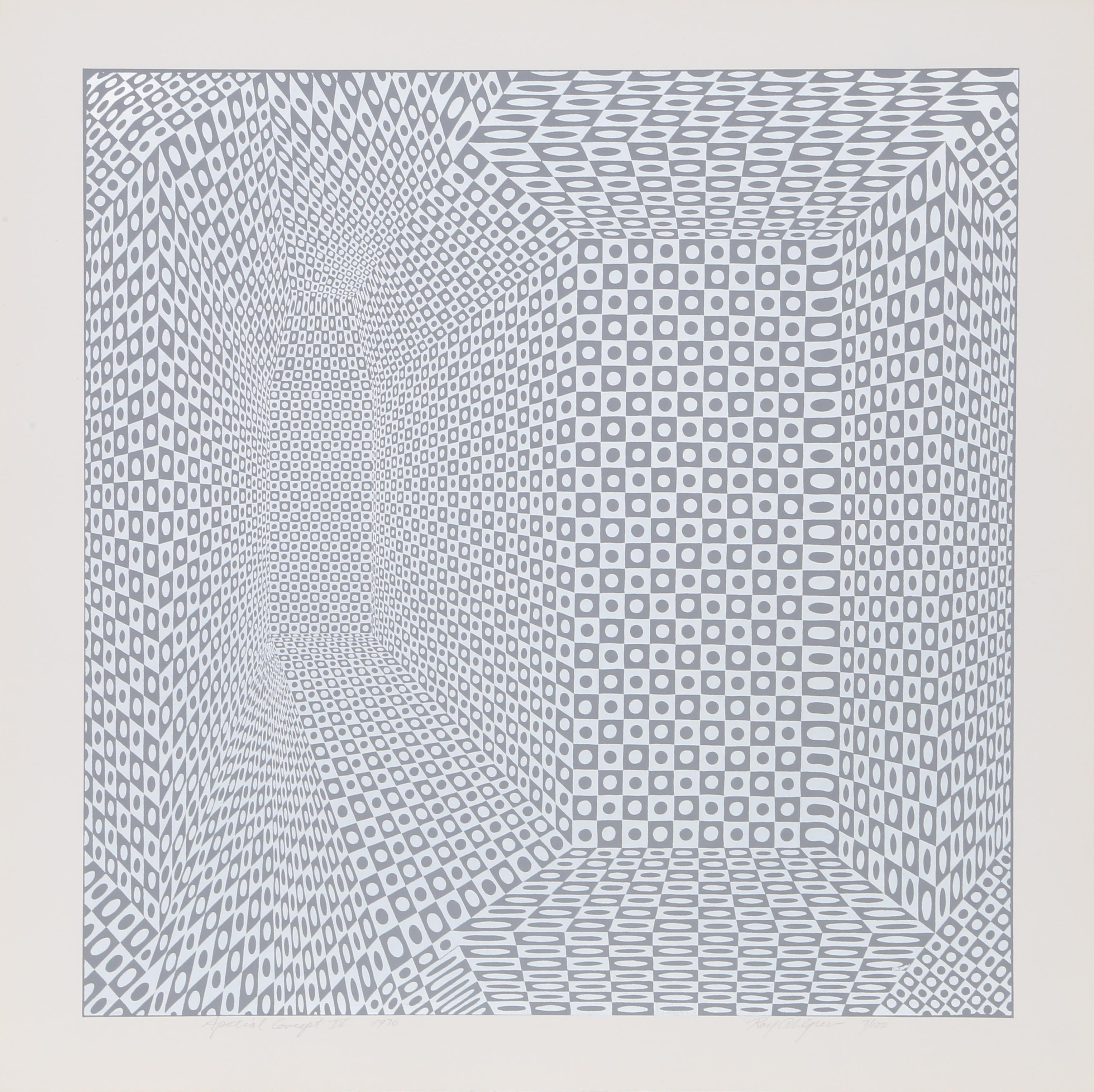 "Spatial Concepts IV", 1970, Serigraph by Roy Ahlgren