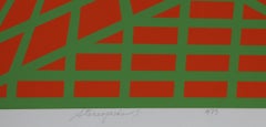 "Stereopsis I", 1973, OP Art Silkscreen by Roy Ahlgren