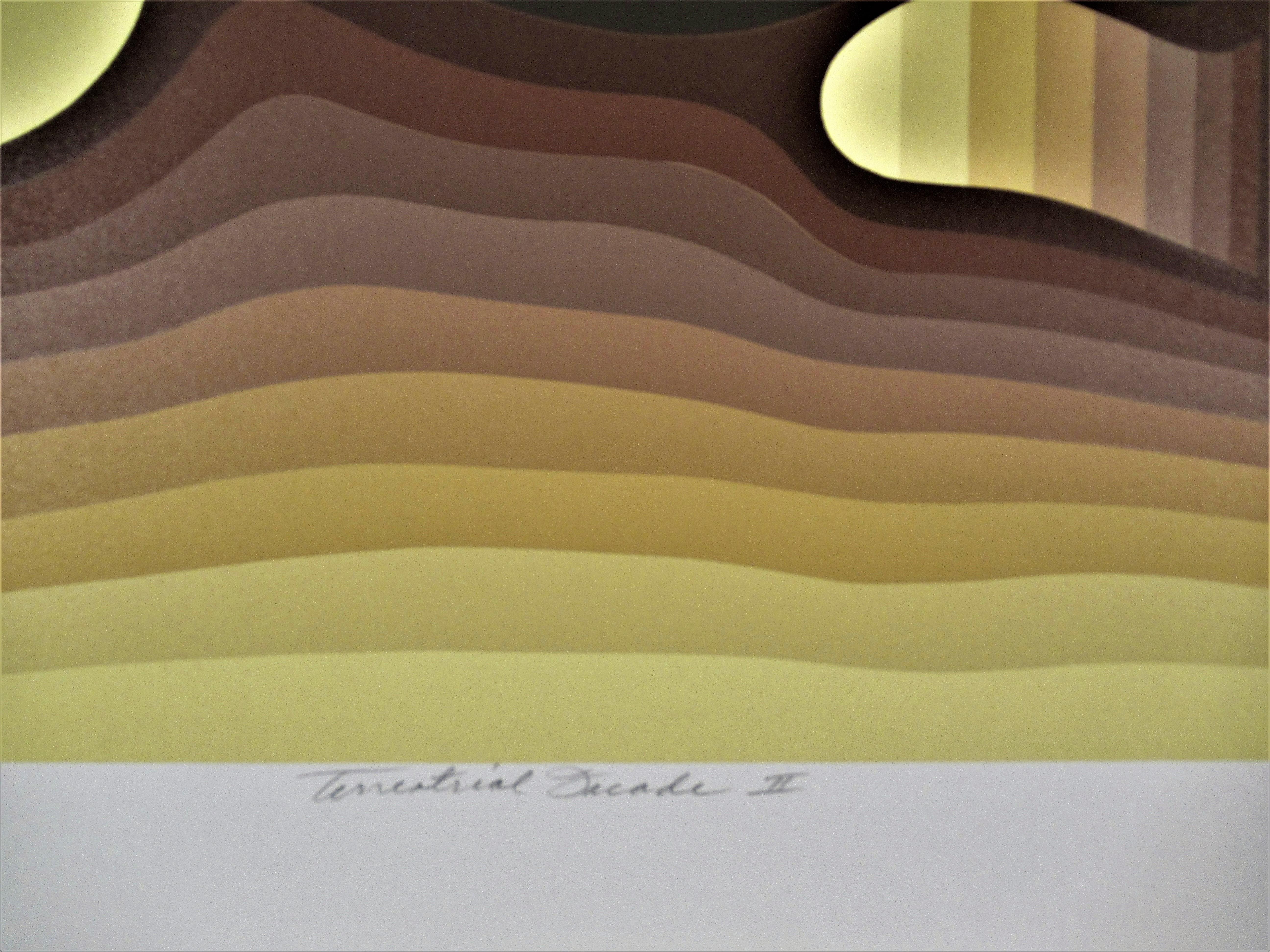 Terrestrial Decade - Black Abstract Print by Roy Ahlgren
