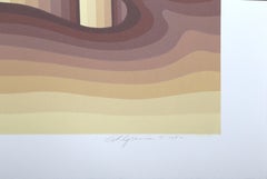 Terrestrial Facade II, Op Art Screenprint by Roy Ahlgren