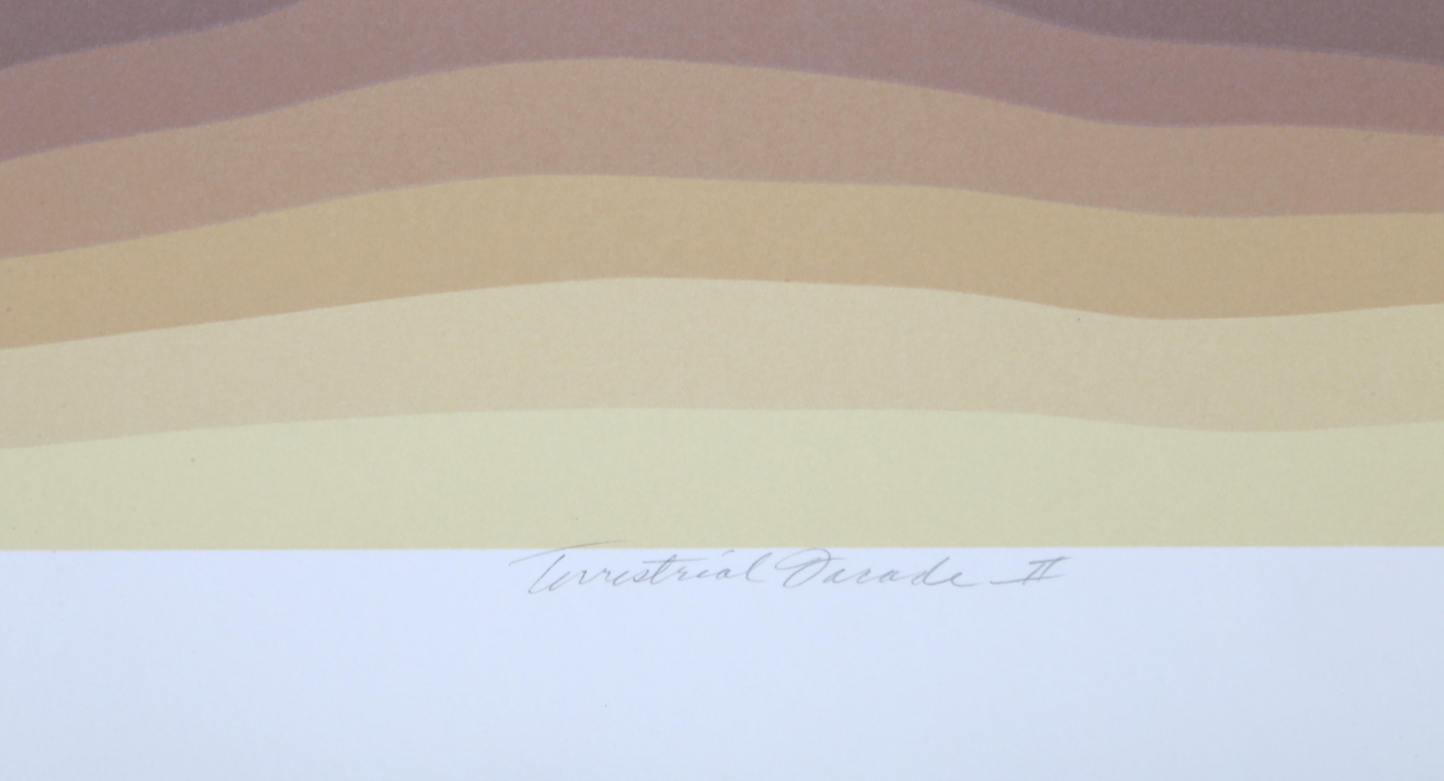 Sérigraphie Op Art Terrestrial Facade II de Roy Ahlgren en vente 2