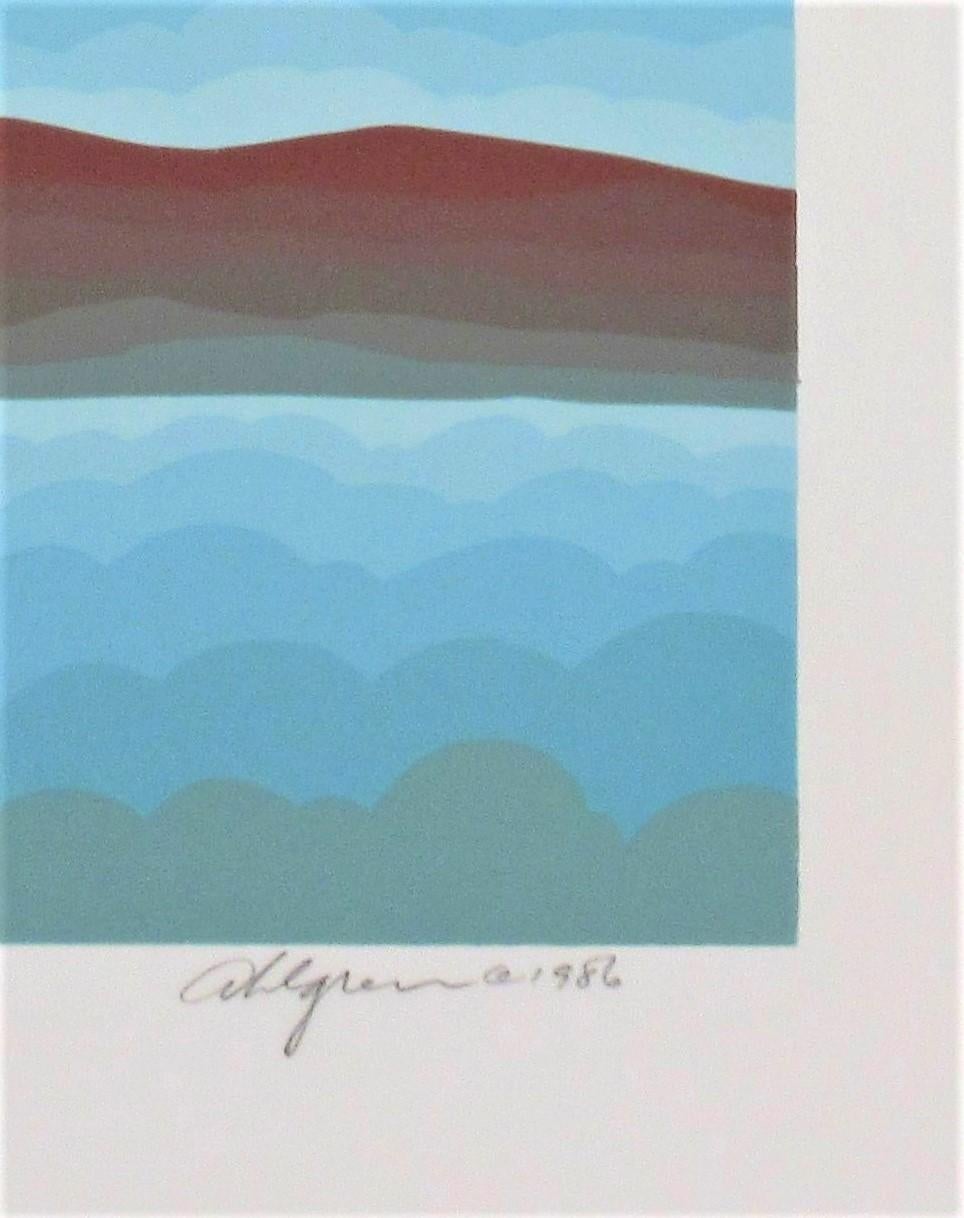 la baie de Thunder - Bleu Landscape Print par Roy Ahlgren