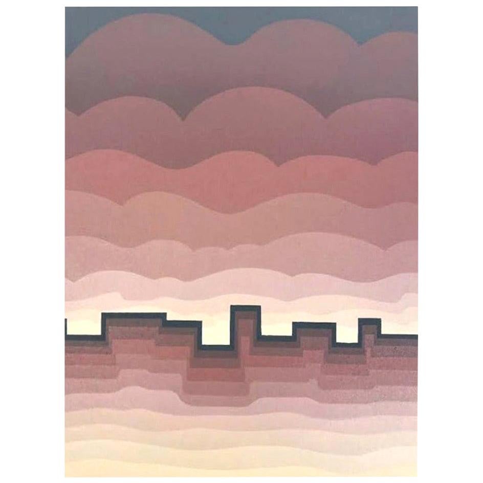 A very beautiful silk screen print by American artist Roy Ahlgren. The print is hand signed, numbered (11/150) titled and dated 1986 by the artist. Will look fantastic in any setting.

Many of Ahlgren's abstract, geometrical compositions are