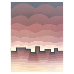Roy Ahlgren Signed Limited Edition Modern Silk Screen Print "Pueblo"