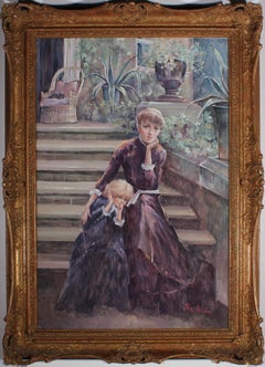 Roy Allison - 20th Century Oil, Mother And Child On The Steps