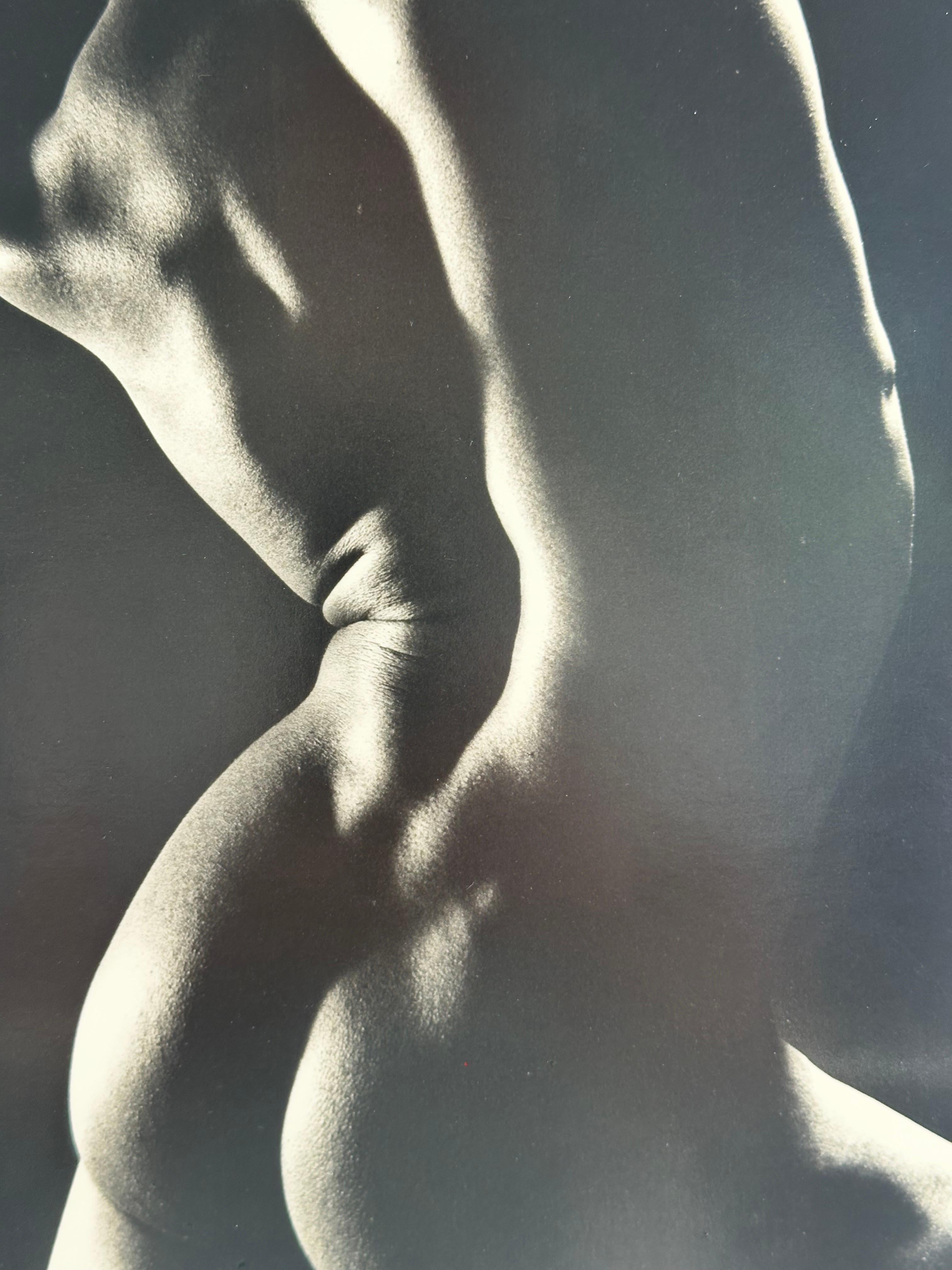 Portrait of Black Dancer (male nude) - Realist Photograph by Roy Blakey