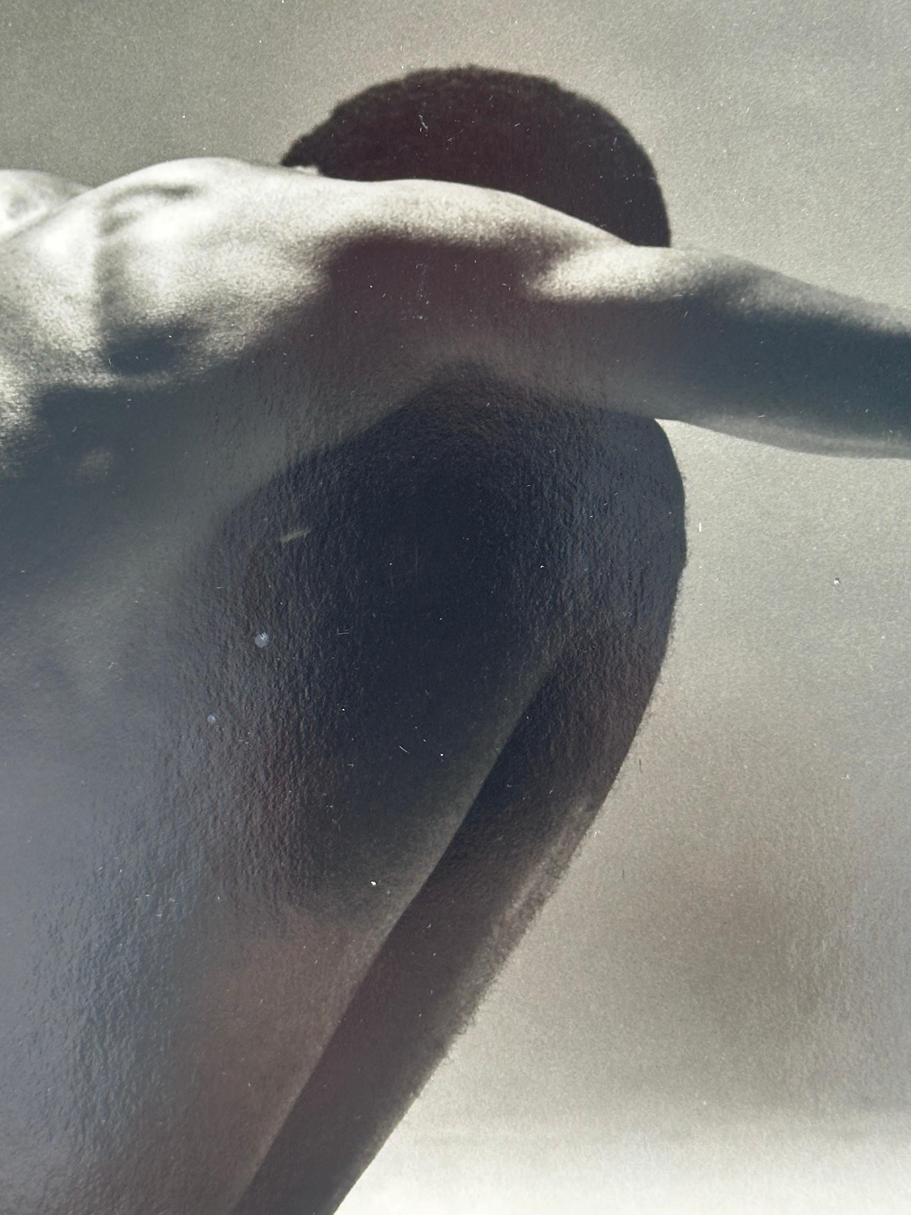 Portrait of Black Dancer (male nude) - Realist Photograph by Roy Blakey