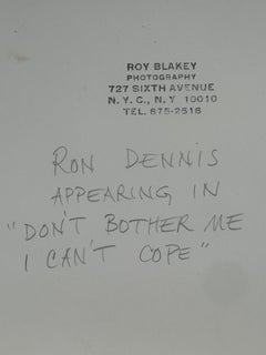 Retrato de Ron Dennis (bailarín desnudo masculino) miembro original del reparto de A Chorus Line