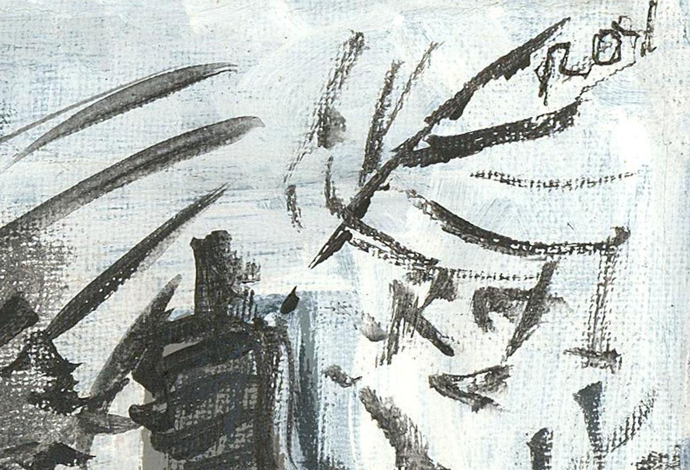 Roy Davey (n.1946) - Acrílico contemporáneo, La furgoneta del correo en venta 3