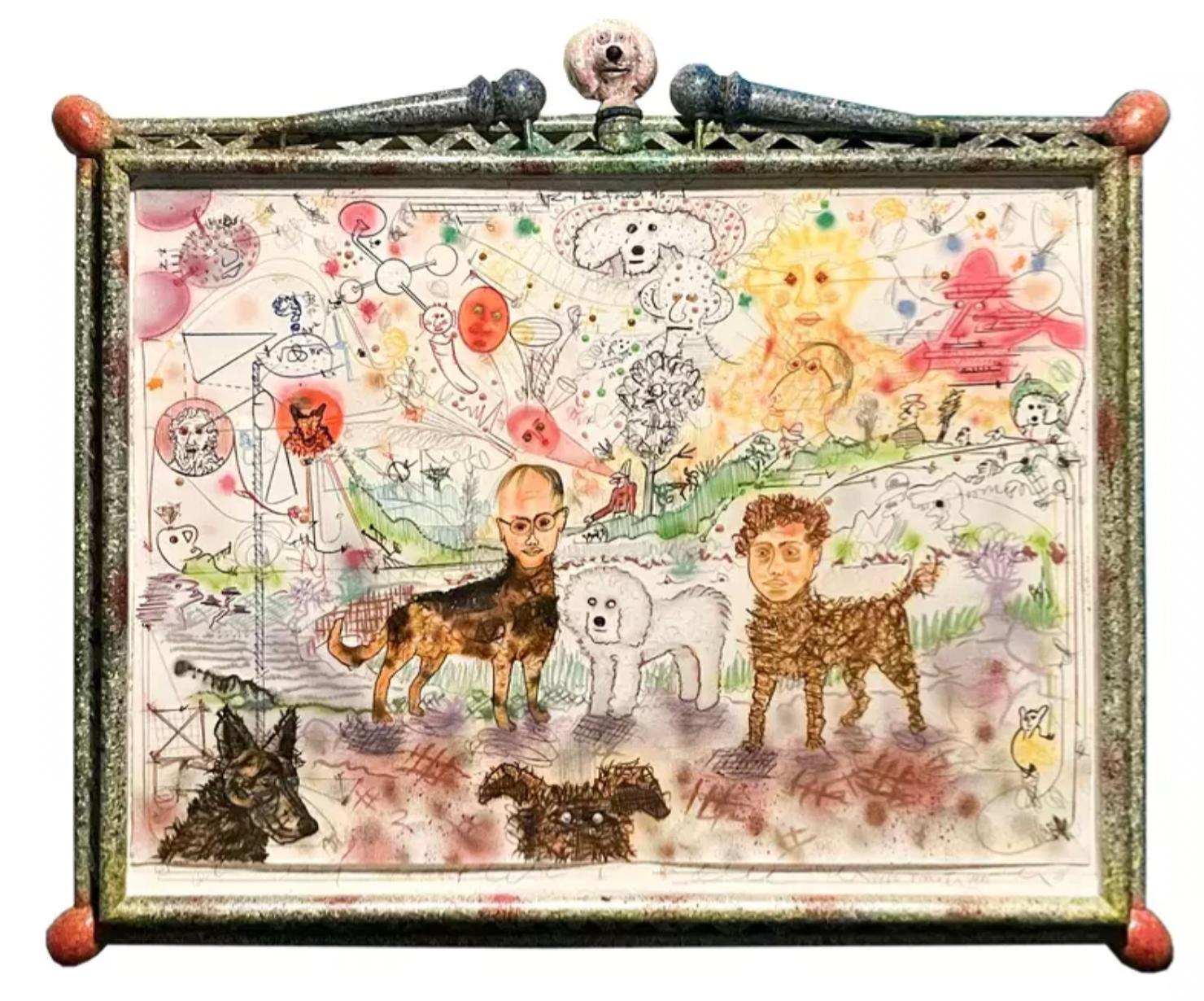 Taylor Family - Folk Art Painting by Roy De Forest