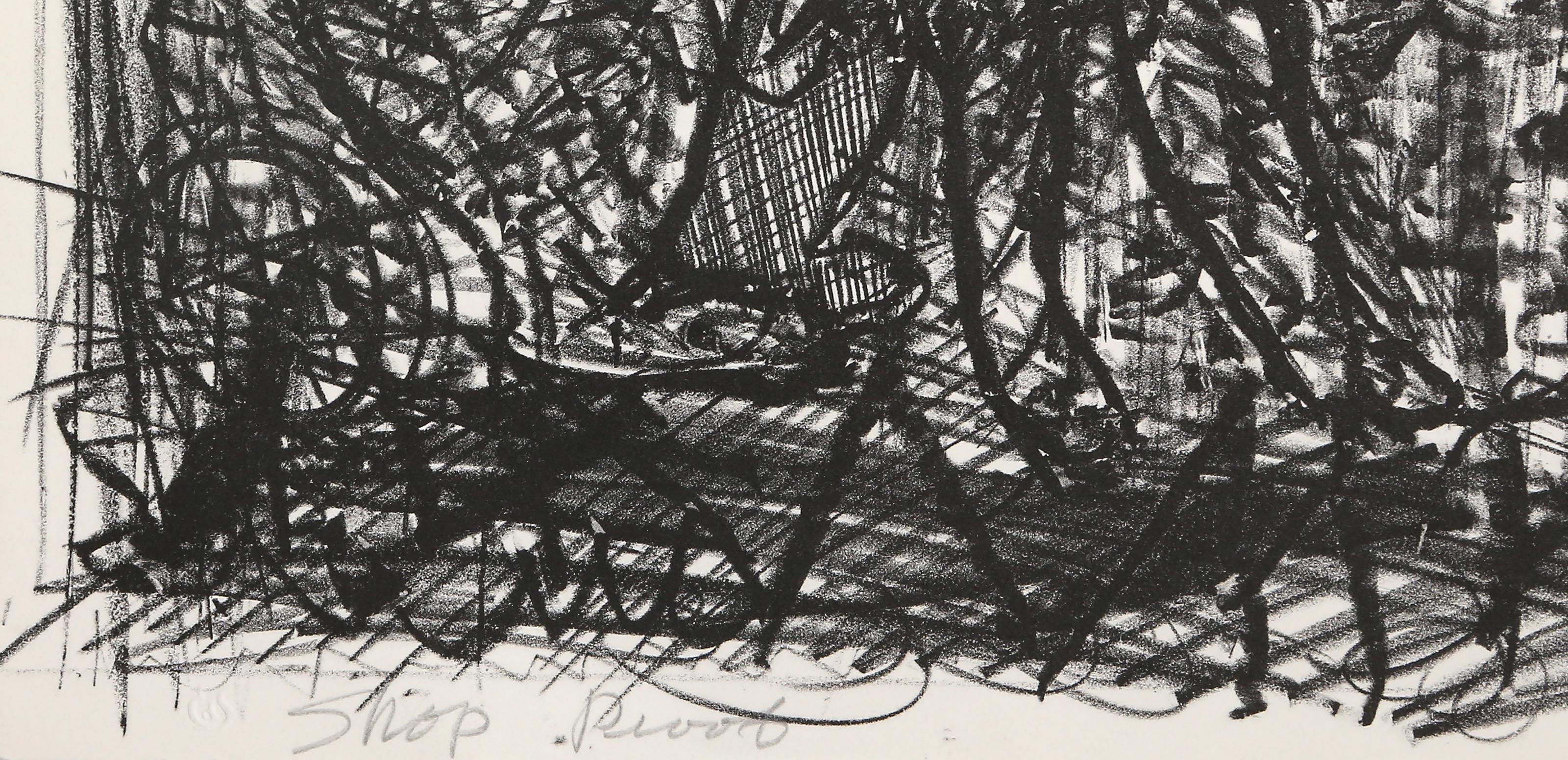 Dogs at Campfire, Surrealist Lithograph by Roy De Forest For Sale 2