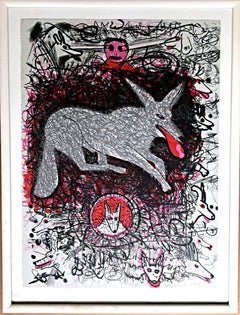 Roy De Forest, Litografía de perros, firmada/n por el pintor de mascotas californiano de renombre mundial