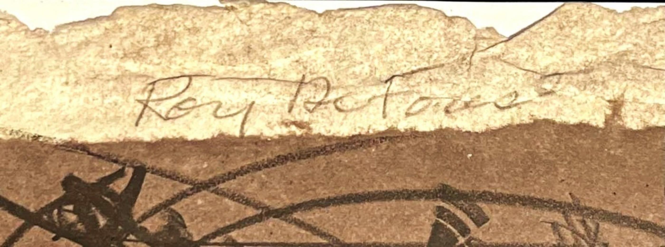 Senza titolo Litografia firmata su carta Artistics di un artista cinofilo di fama mondiale, unico TP - Print di Roy De Forest