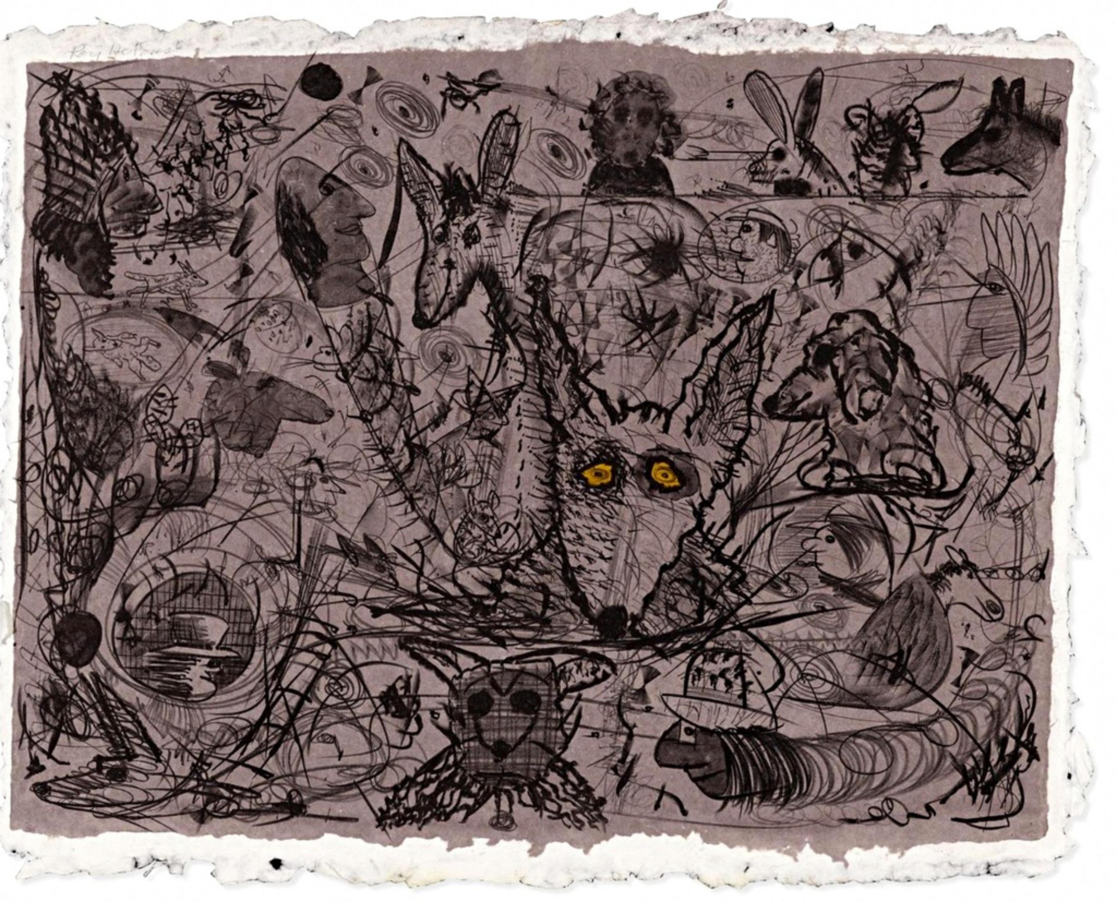 Senza titolo Litografia firmata su carta Artistics di un artista cinofilo di fama mondiale, unico TP