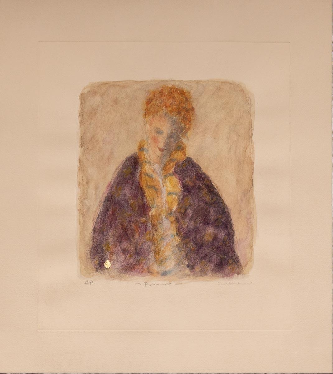 Florence II – seltener Künstler-Probedruck, Porträt, handsigniert, Roy Fairchild  im Angebot 3