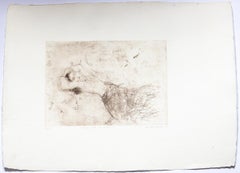 Boceto para Joey's Gone to Heaven II - bodegón, firmado a mano, Roy Fairchild