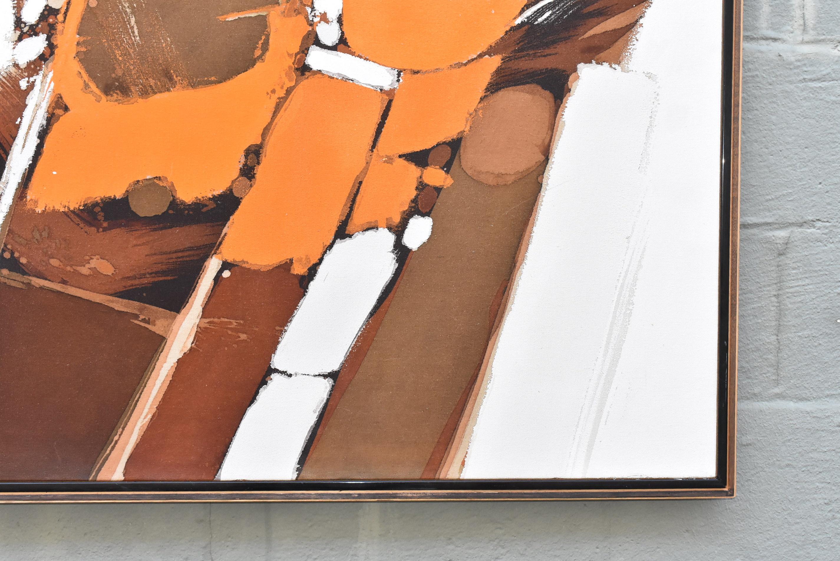 Abstraktes Ölgemälde auf Leinwand von Roy Fleming, 1974 (Moderne) im Angebot