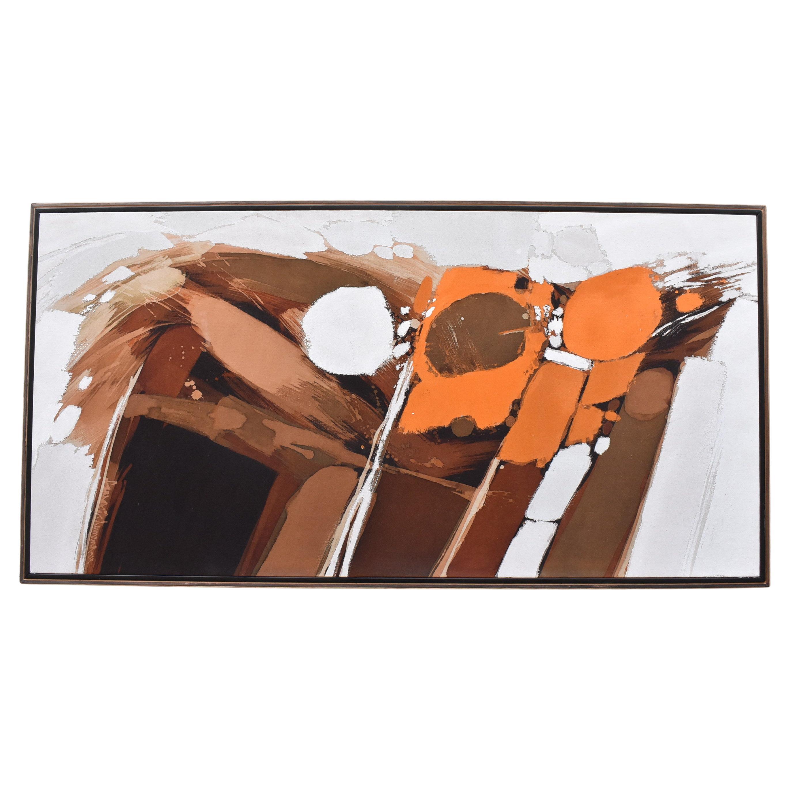 Abstraktes Ölgemälde auf Leinwand von Roy Fleming, 1974