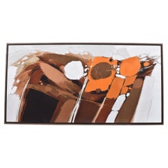 Abstraktes Ölgemälde auf Leinwand von Roy Fleming, 1974