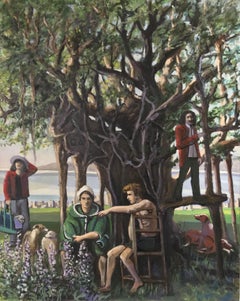 Le Jardin de Kathim, MazrÃ¢, Painting, Oil on Canvas