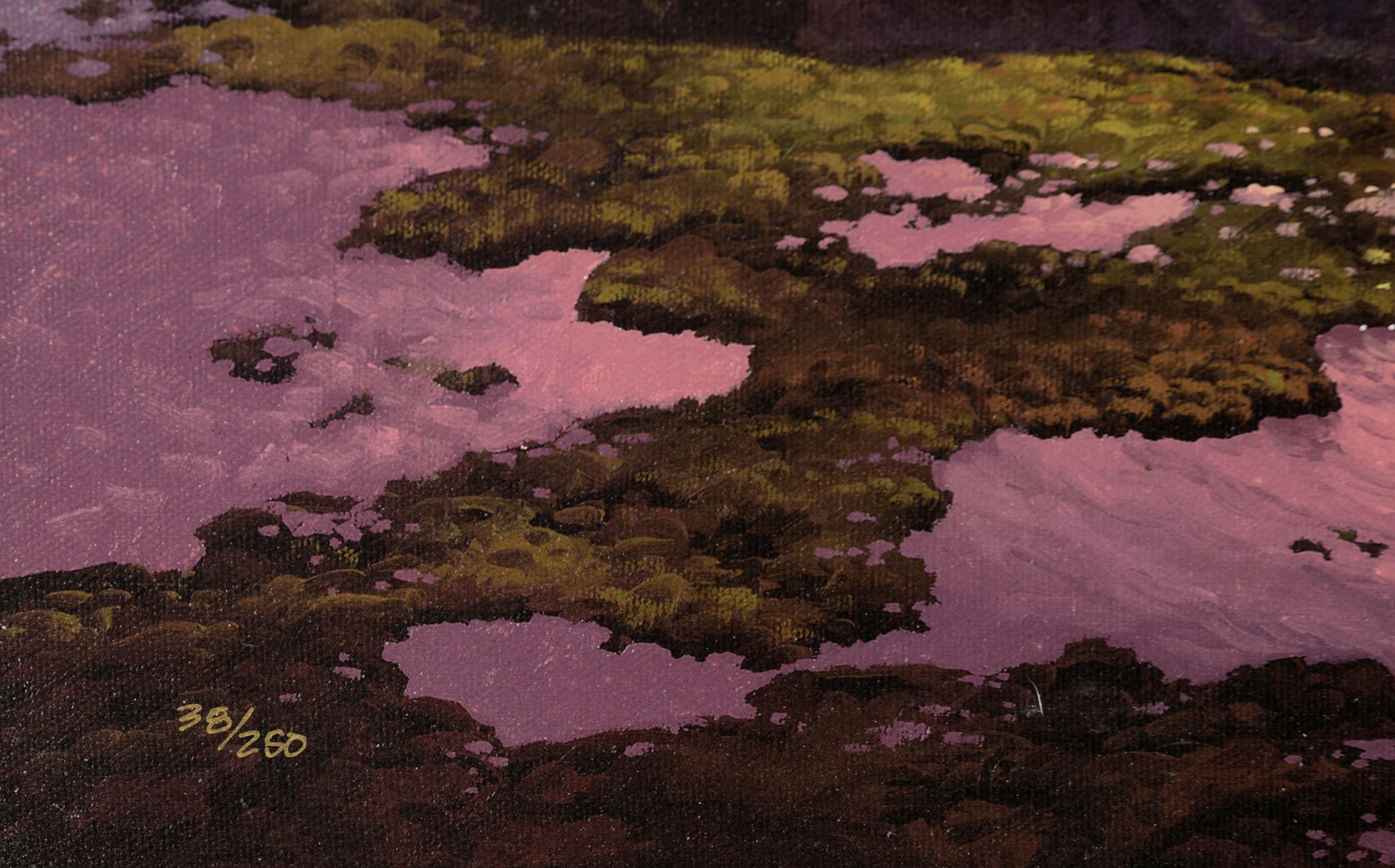 « Only a Dream Away », paysage hawaïen augmenté à la main sur toile de giclée dans un cadre Koa en vente 6