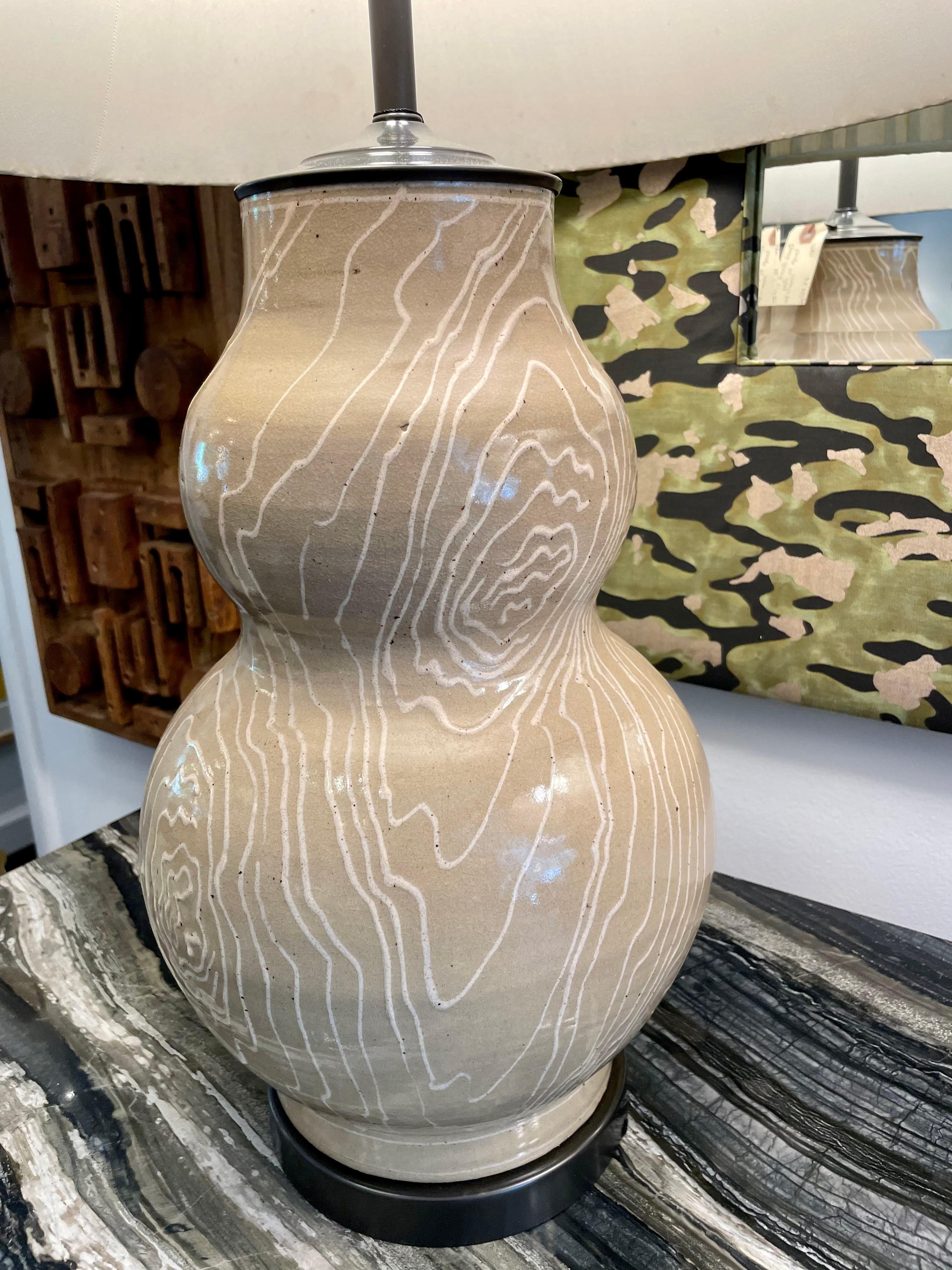 Late 20th Century Roy Hamilton Signed Ceramic Table Lamps, Pair