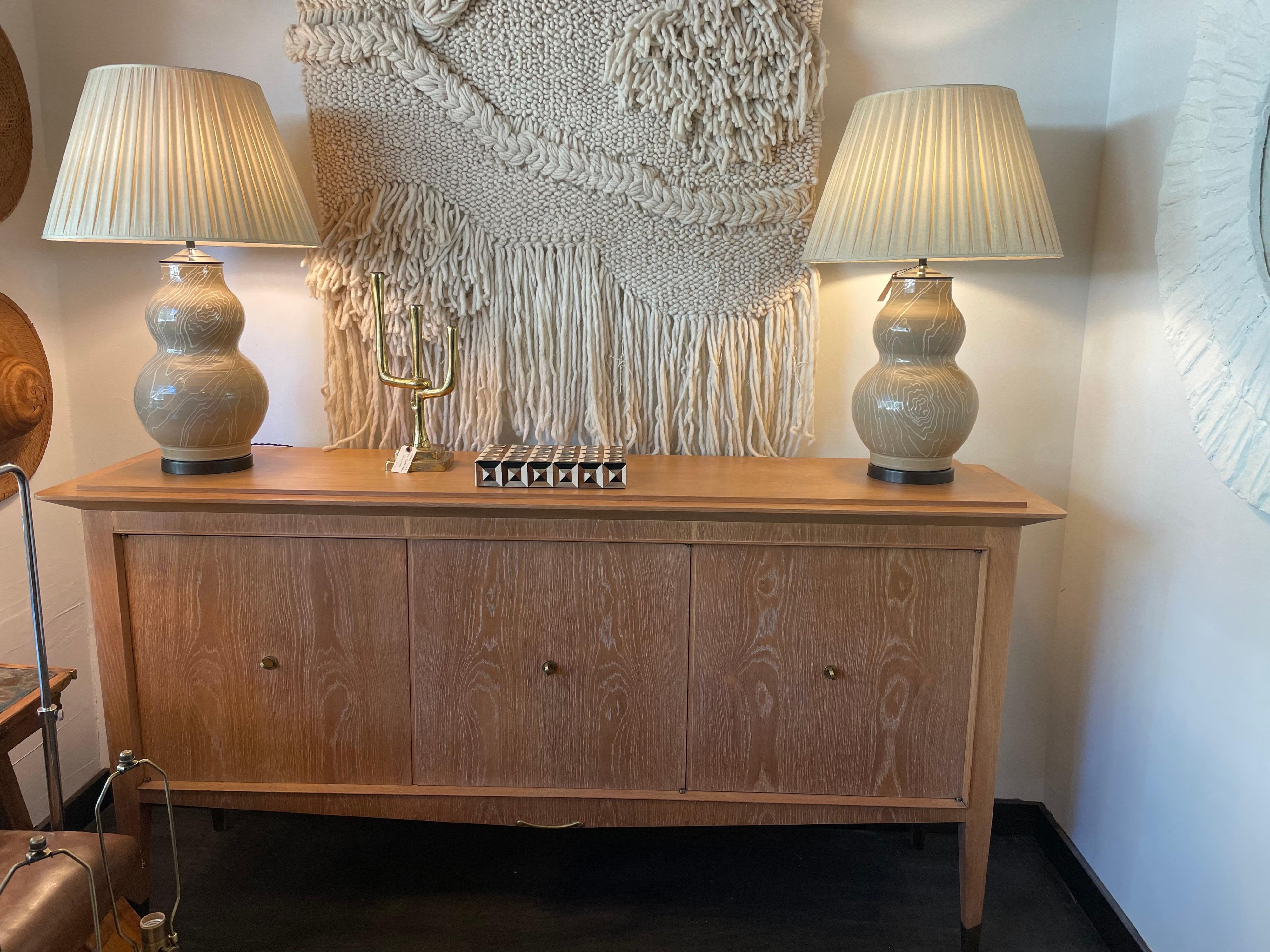 Roy Hamilton Signed Ceramic Table Lamps, Pair 1