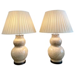 Roy Hamilton Signed Ceramic Table Lamps, Pair