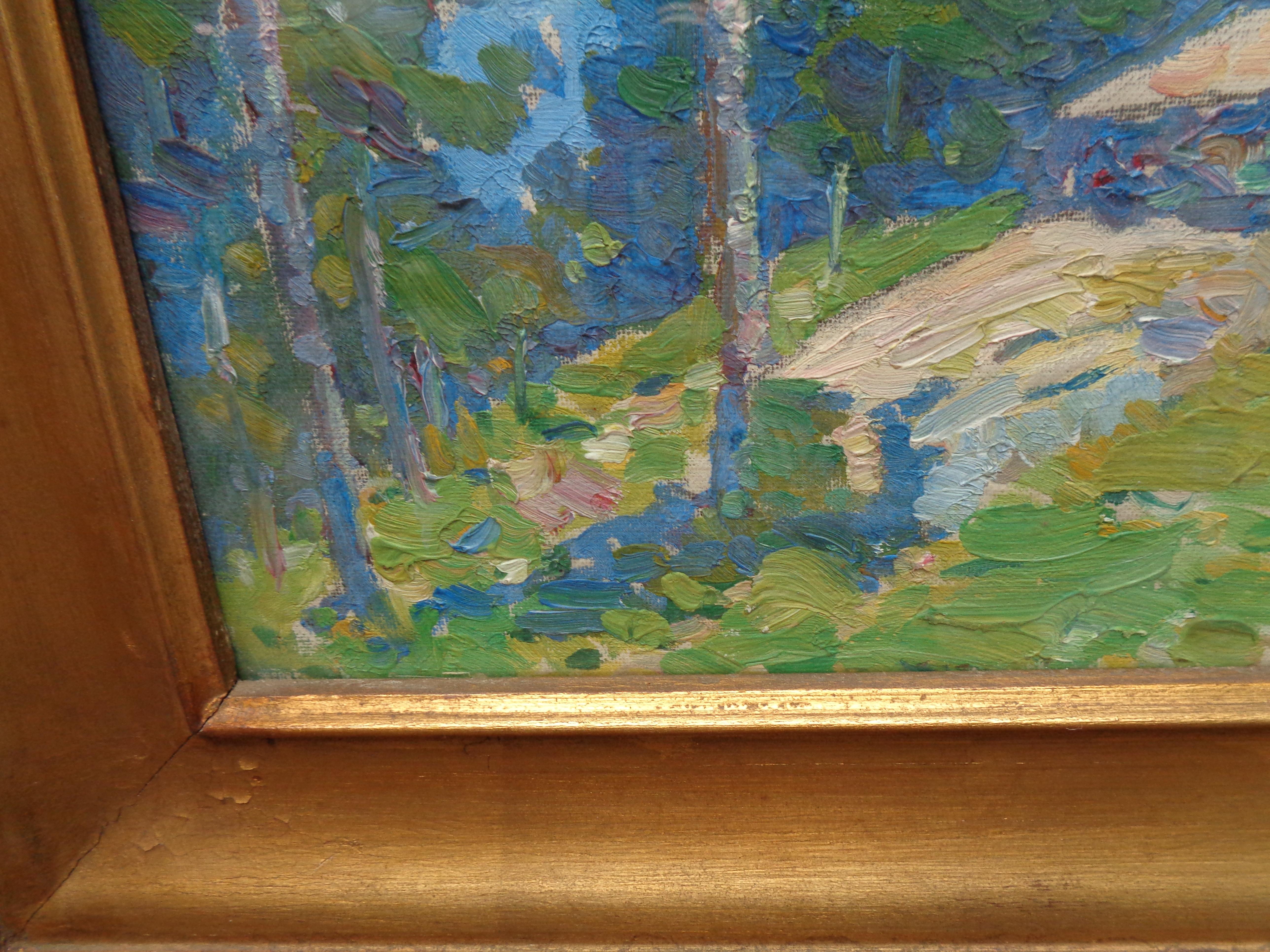 Roy Henry Brown NA Peinture à l'huile impressionniste américaine de paysage 1879-1956 en vente 1