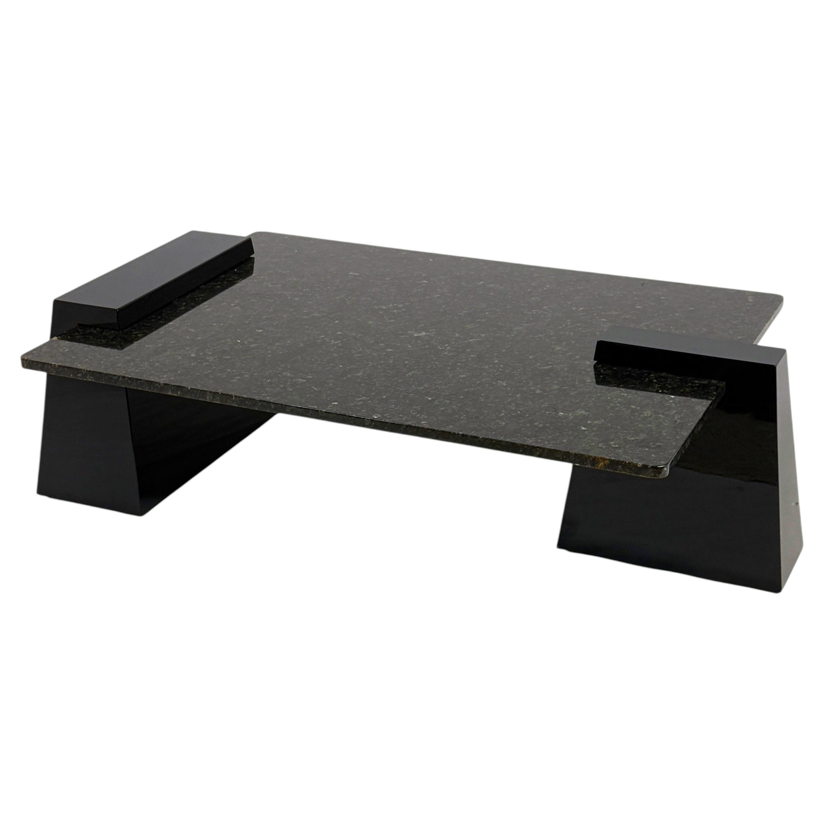 Roy Klipp Post-Modern Coffee Table with Granite Top For Sale