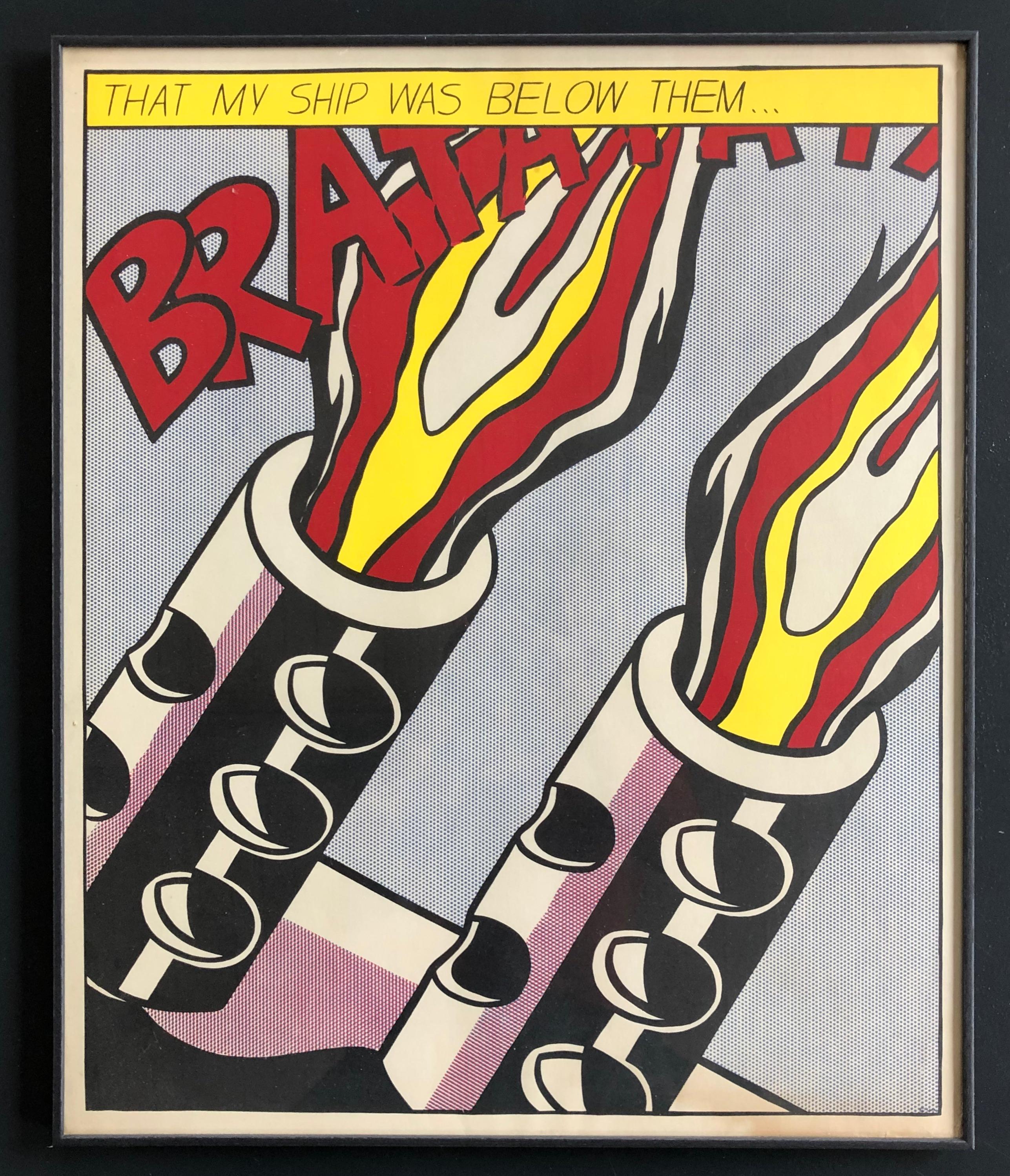American Roy Lichtenstein As I Opened Fire Set of Three Lithographs