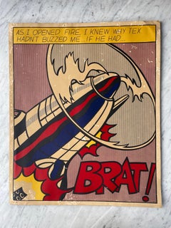 Original 1ª Ed. Roy Lichtenstein "Mientras abría fuego". Tríptico Stedelijk Lithos