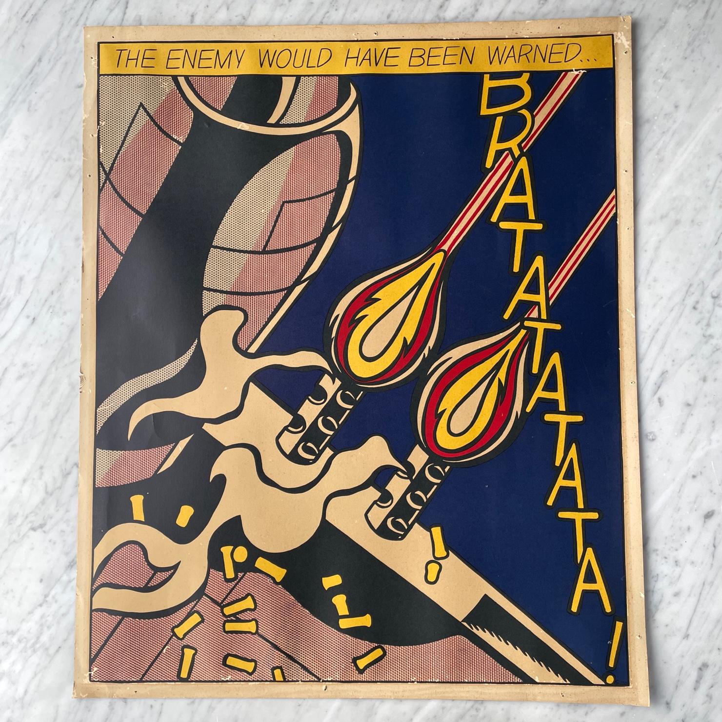 Original 1. Ed. Roy Lichtenstein: „Als ich das Feuer öffnete“, Triptychon Stedelijk Lithos, Stedelijk Lithos im Angebot 2