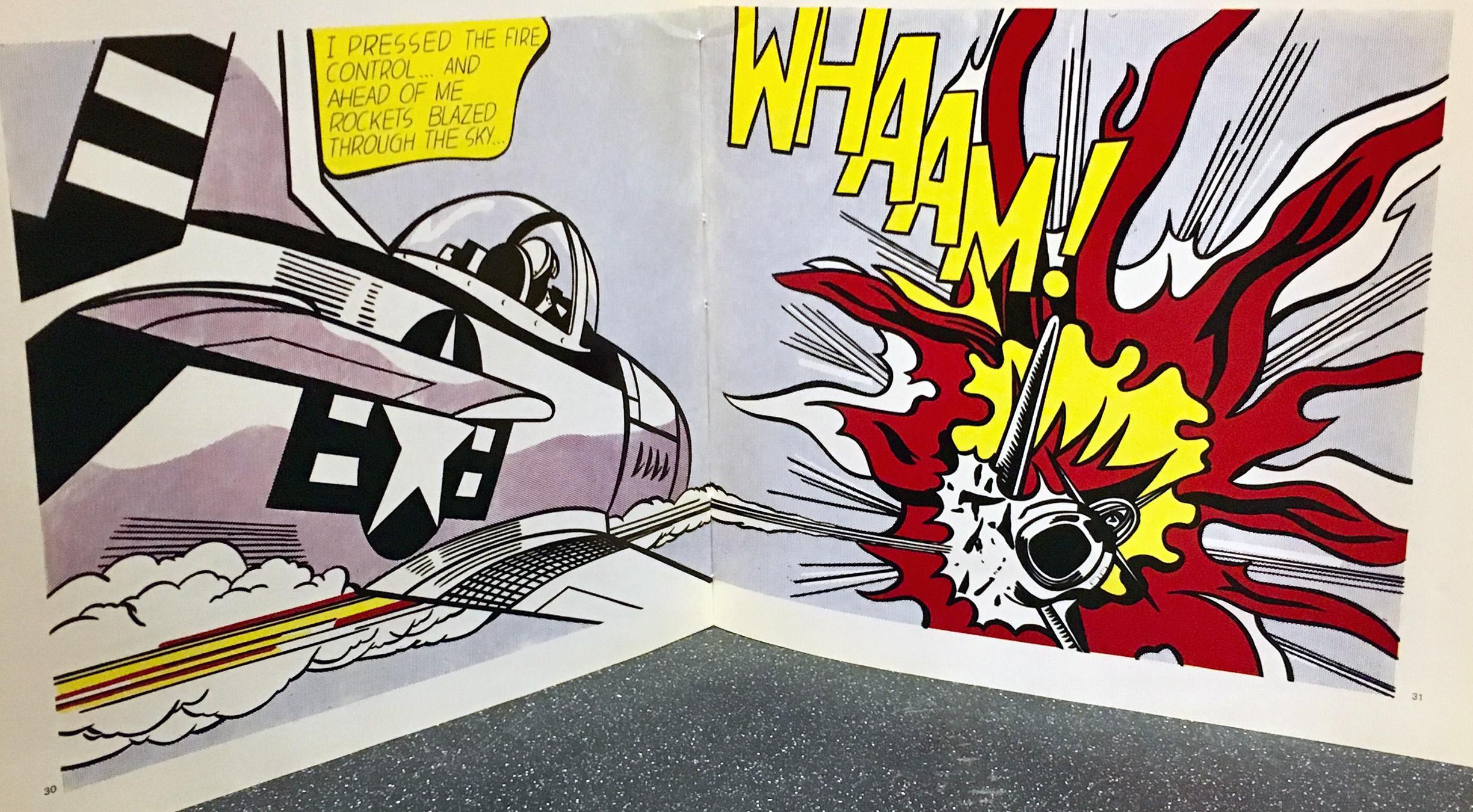 Roy Lichtenstein at The Tate Gallery, London, 1968
Vintage original exhibition catalog printed 1968
Cover: detail from Roy Lichtenstein 'Whaam!' (1963)
Includes note from the Director of Tate (see last photo in listing) 

Minor wear