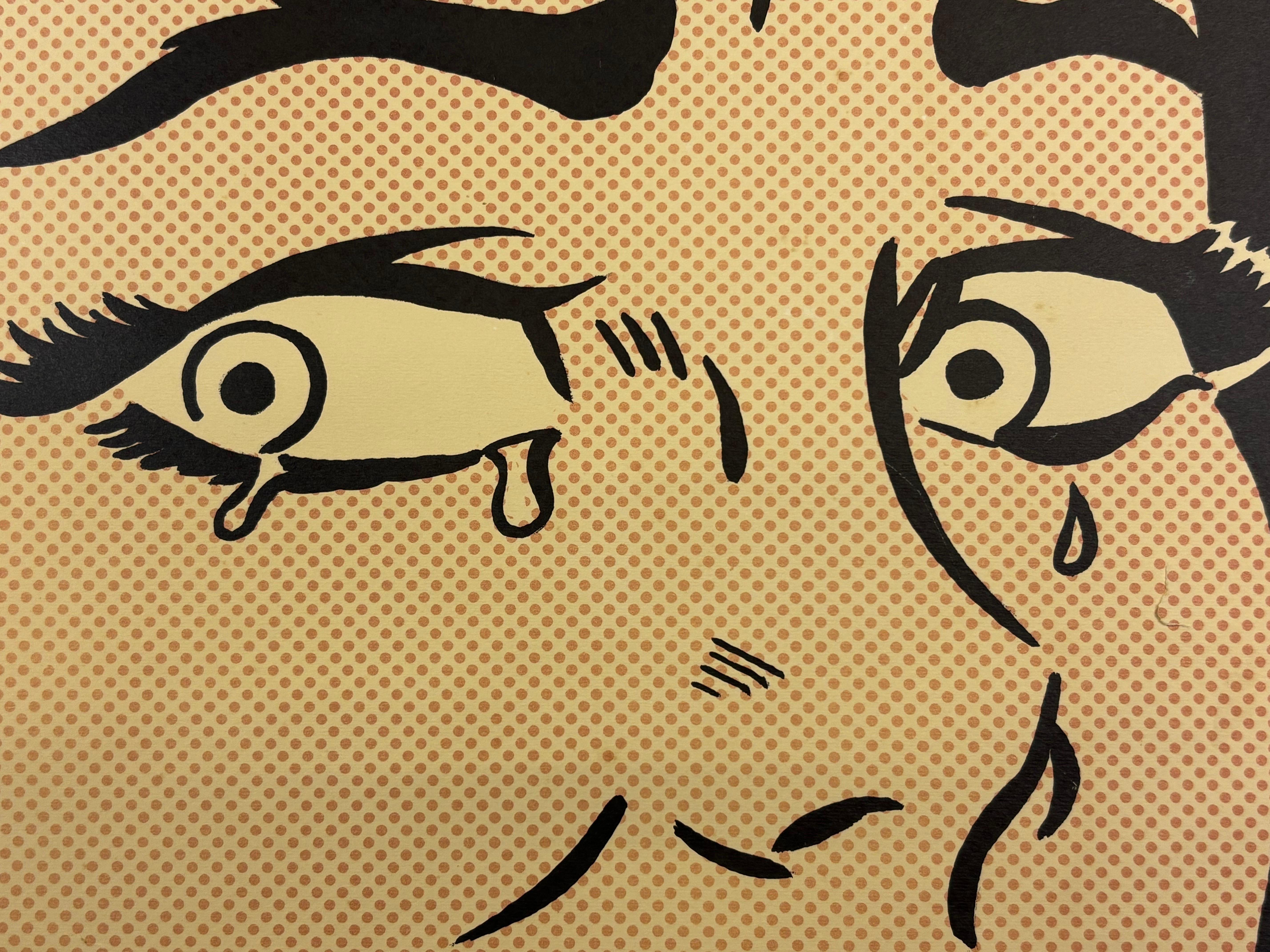 Roy Lichtenstein Weinendes Mädchen, SIGNIERT! (Moderne der Mitte des Jahrhunderts) im Angebot