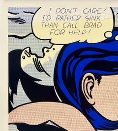 ROY LICHTENSTEIN – DROWNING GIRL: Original-Vintage-Siebdruckplakat im Pop-Art-Stil aus der MOMA-Sammlung