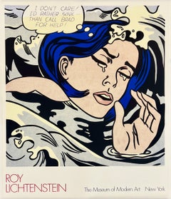 ROY LICHTENSTEIN – DROWNING GIRL: Original-Vintage-Siebdruckplakat im Pop-Art-Stil aus der MOMA-Sammlung