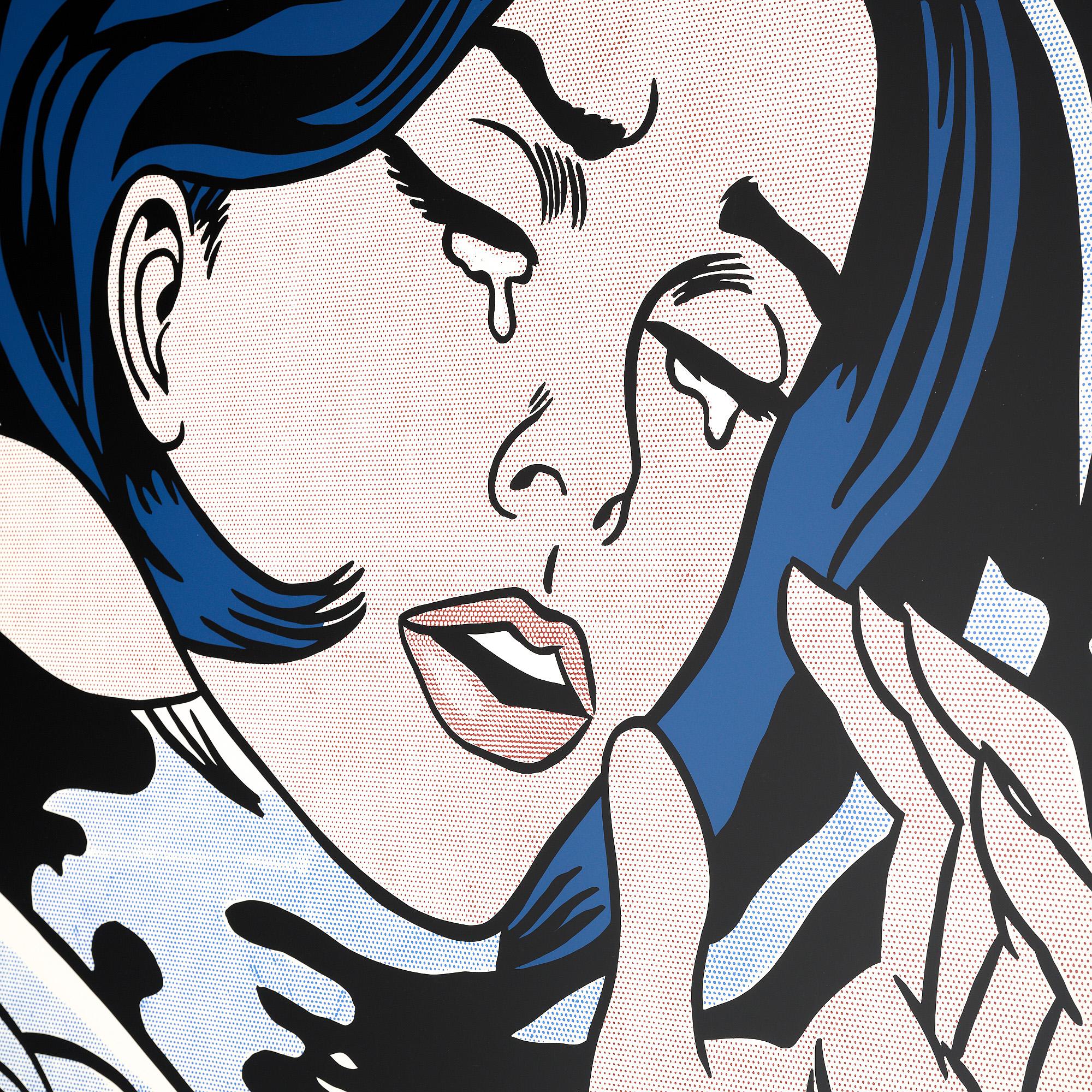 Roy Lichtenstein Drowning Girl, New York, MoMA-Druck, MoMA-Druck im Zustand „Gut“ im Angebot in Austin, TX
