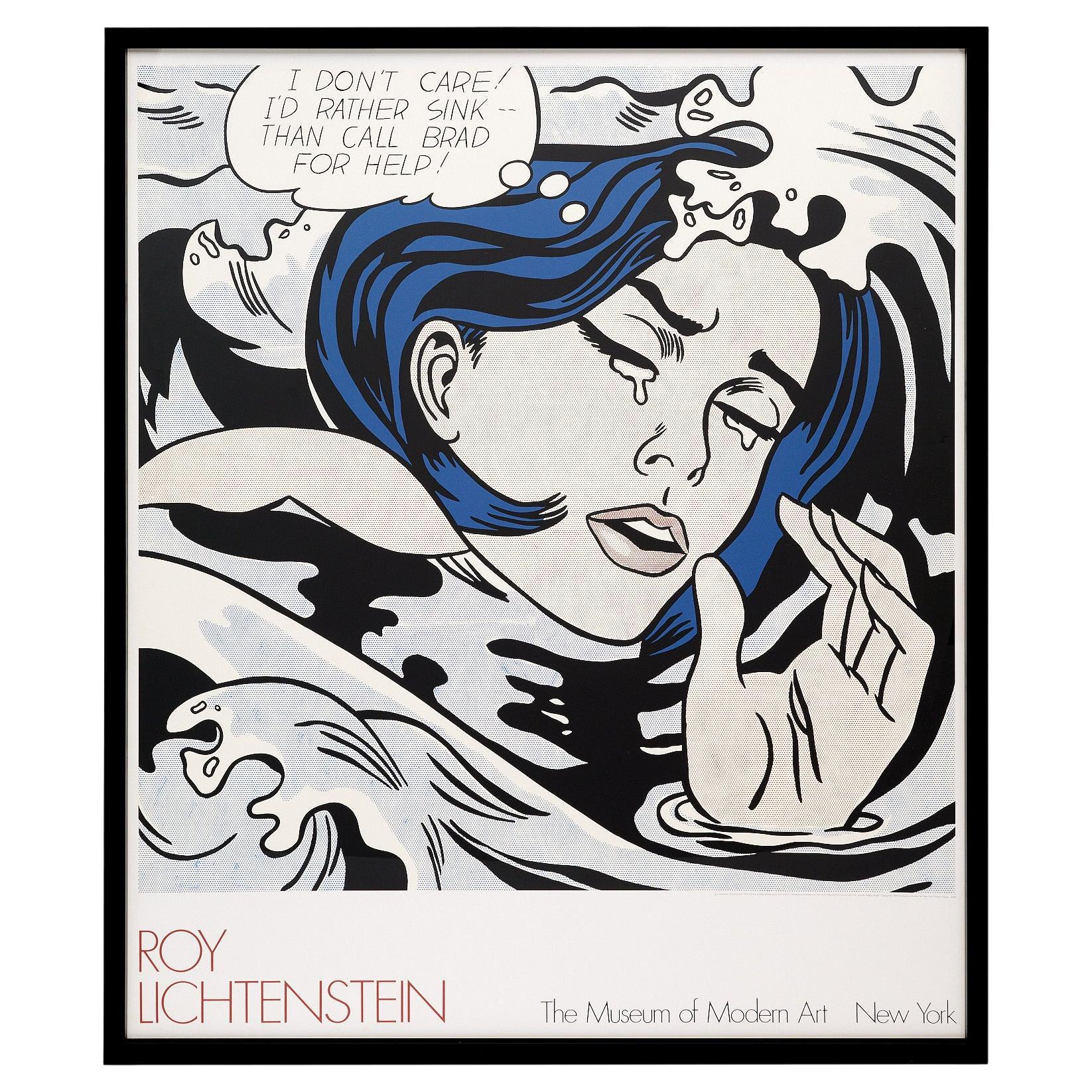 Roy Lichtenstein Drowning Girl, New York, MoMA-Druck, MoMA-Druck im Angebot