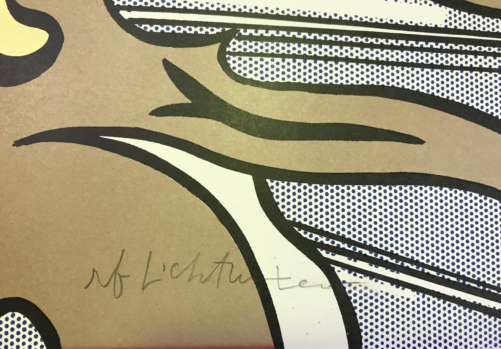 Roy Lichtenstein Hand Bleistift Signierte Diptychon Lithographie Whaam! 11