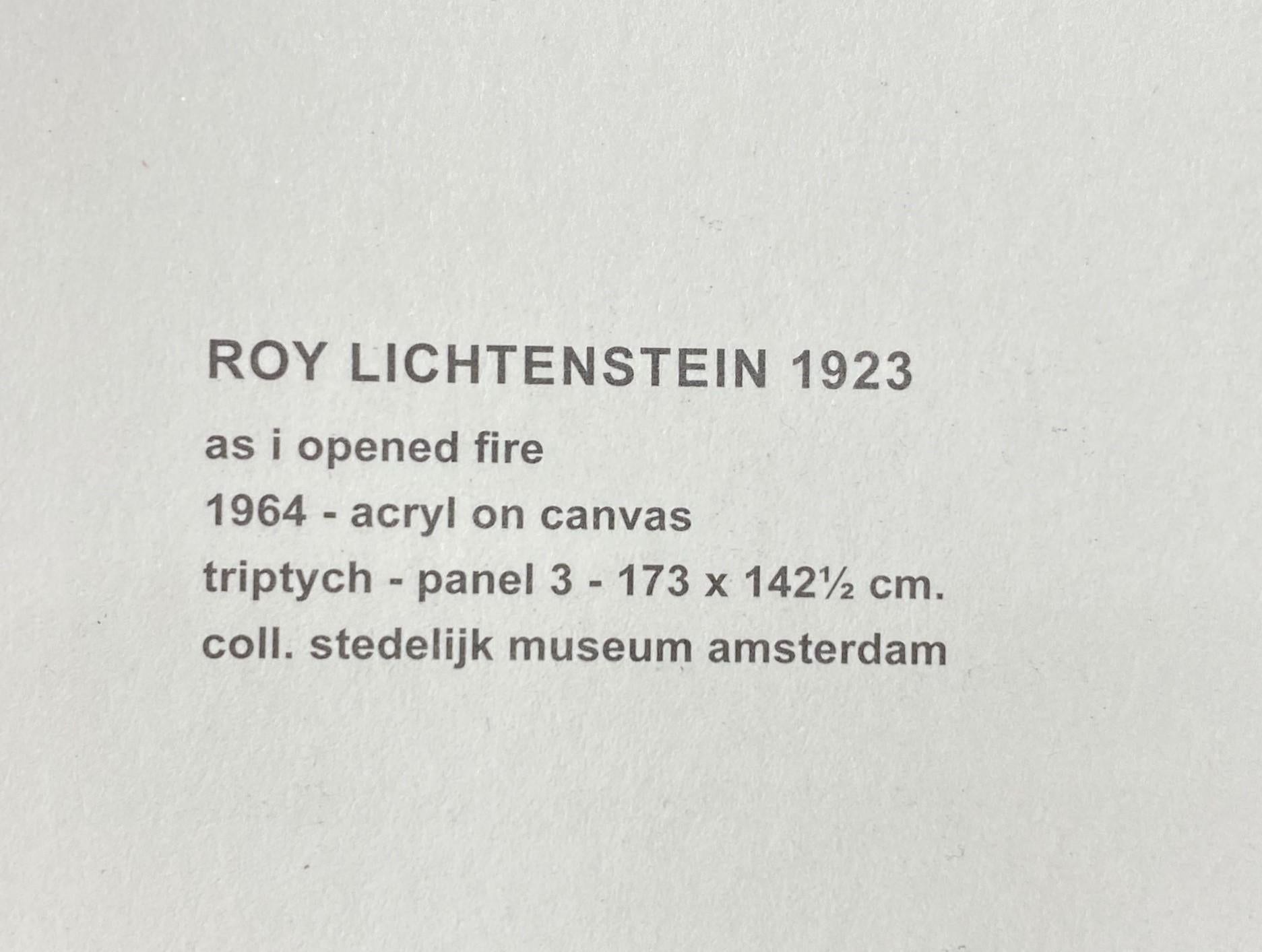 Handsignierter Triptychondruck „As I Opened Fire“ von Roy Lichtenstein, Stedelijk Museum im Angebot 10