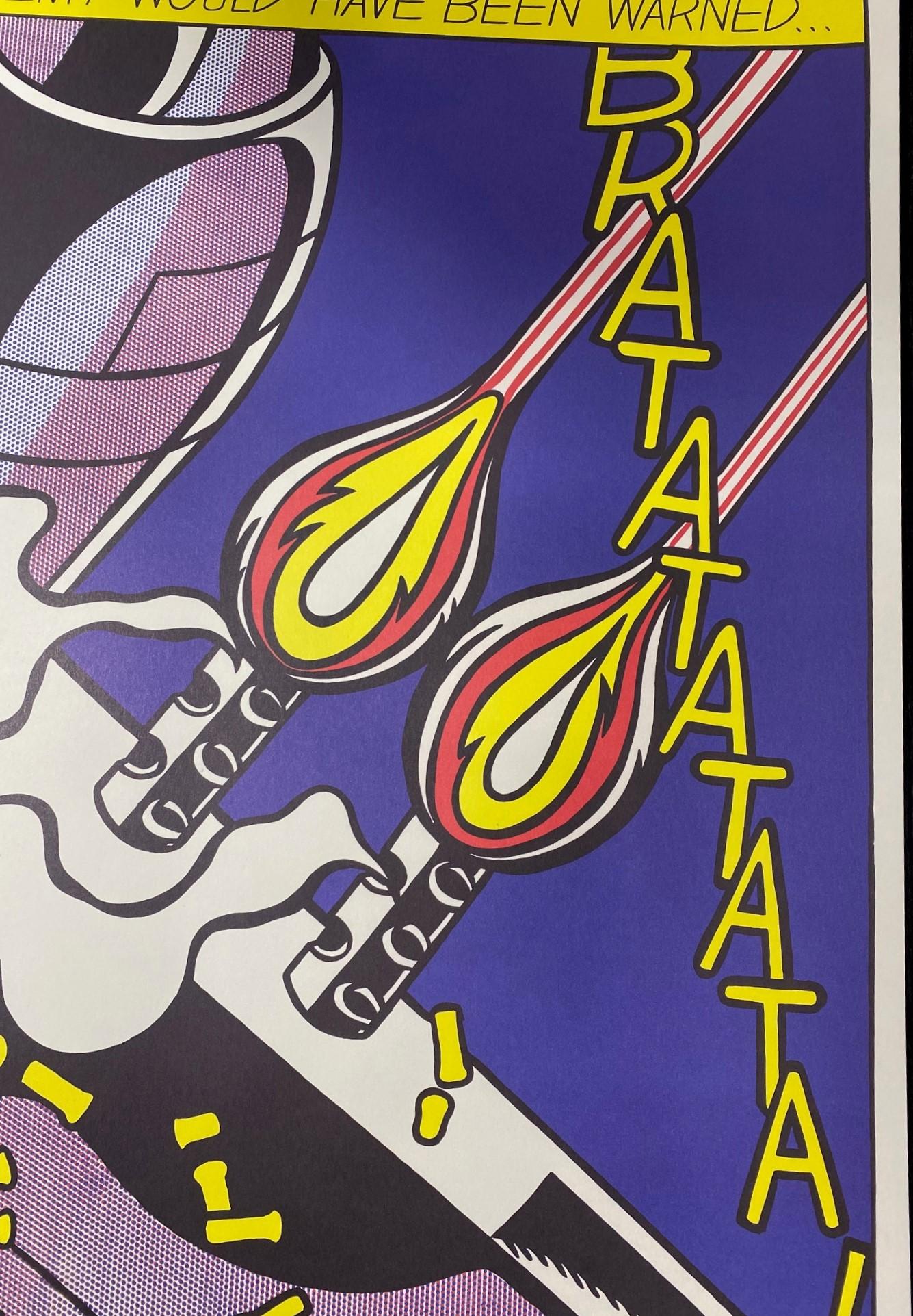 Mid-20th Century Roy Lichtenstein Hand Signed Triptych Print 