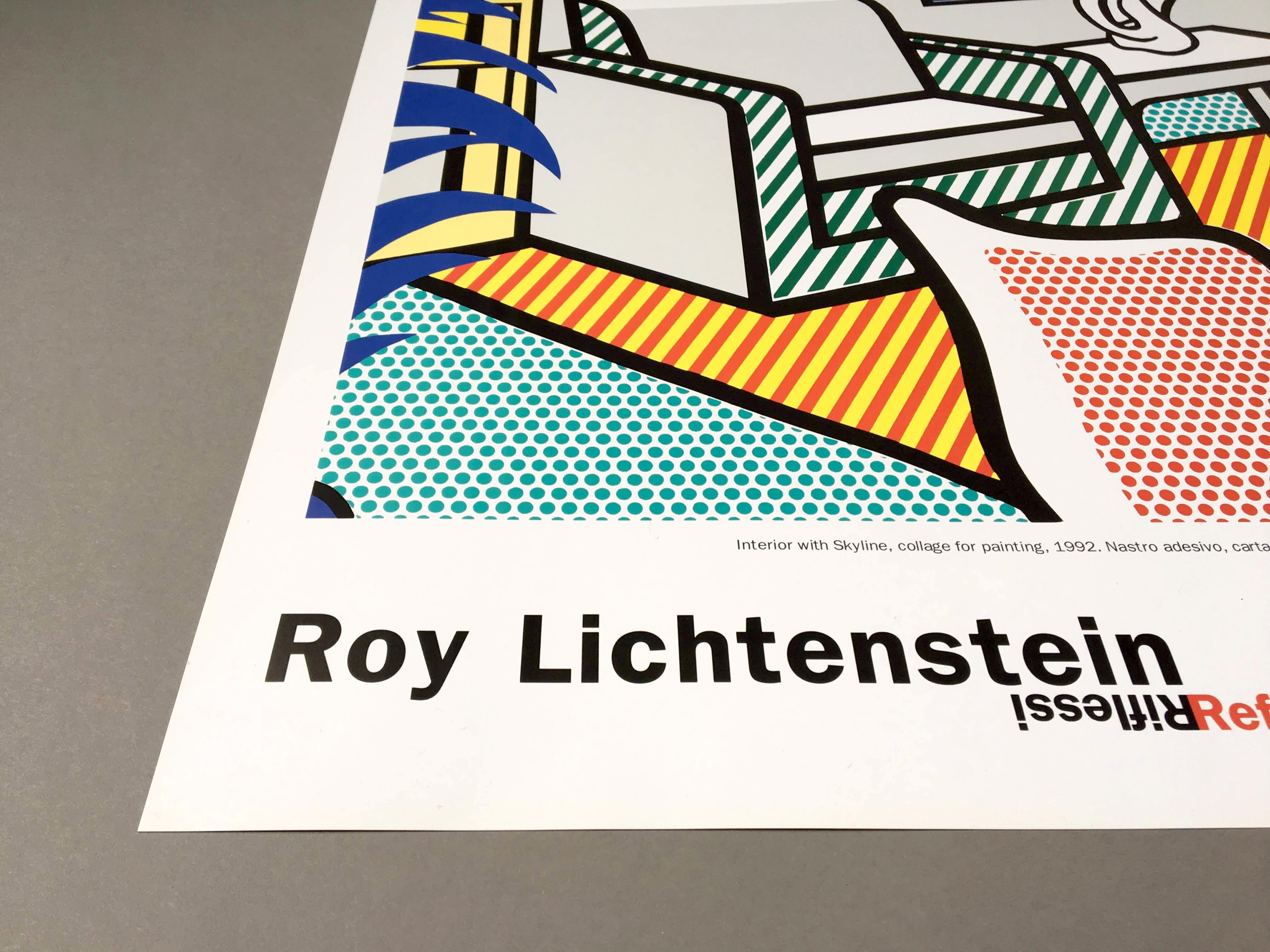 Seltener Originalplakat „Interior with Skyline“ von Roy Lichtenstein, 1999 (Italienisch) im Angebot