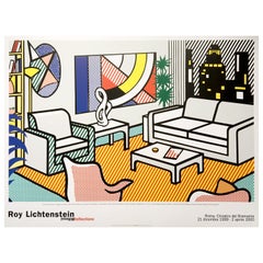 Seltener Originalplakat „Interior with Skyline“ von Roy Lichtenstein, 1999