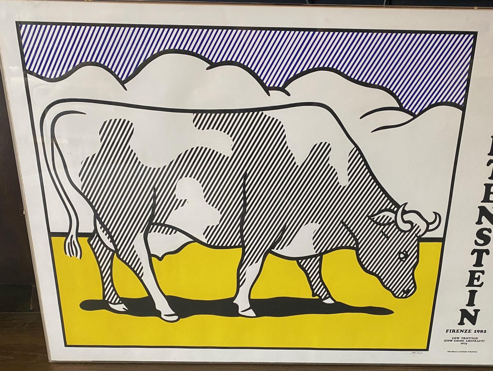 Roy Lichtenstein Limited Edition Siebdruck in Farben Cow Going Abstract, 1982 (Moderne der Mitte des Jahrhunderts) im Angebot