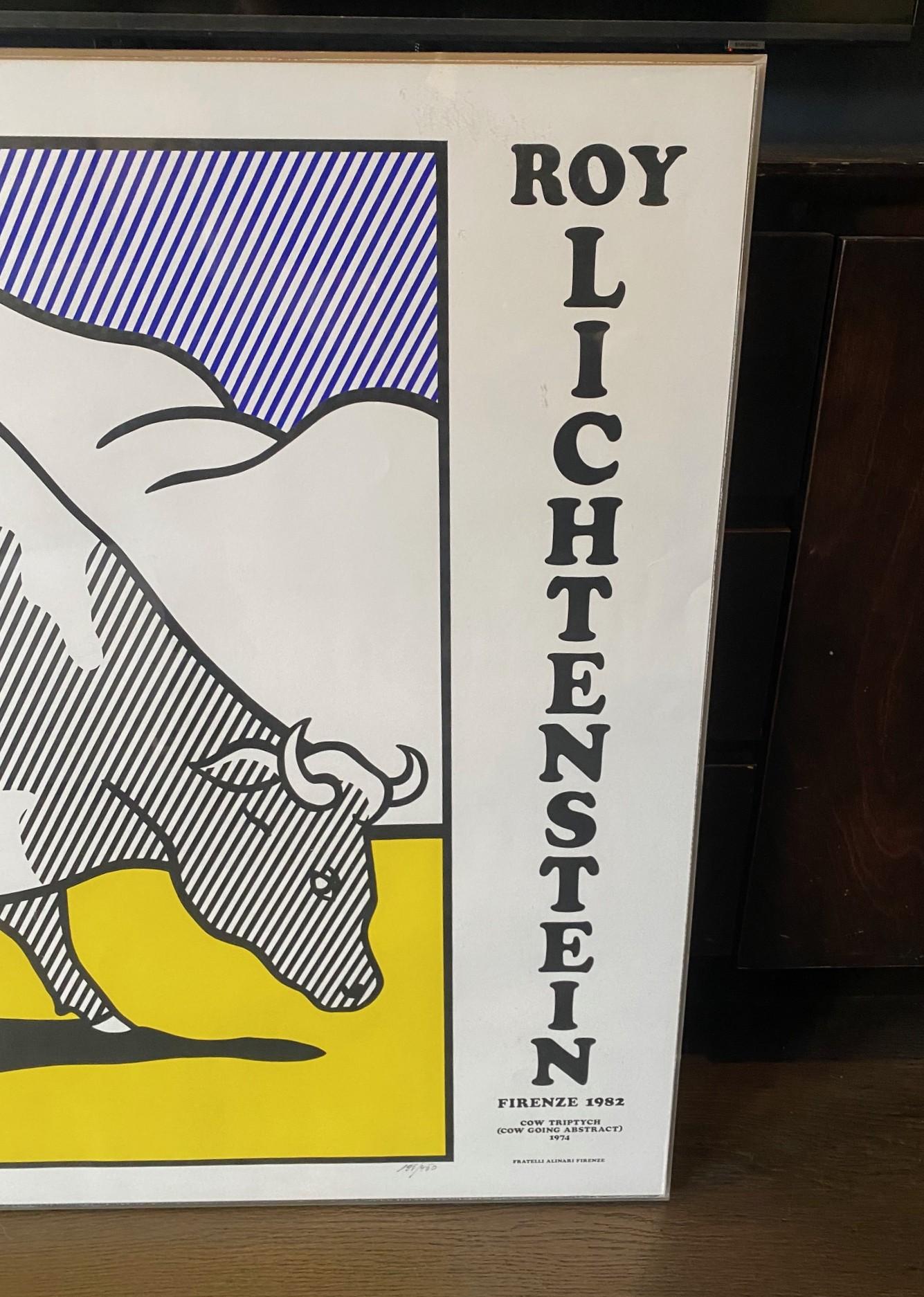 Roy Lichtenstein Limited Edition Siebdruck in Farben Cow Going Abstract, 1982 (Italienisch) im Angebot