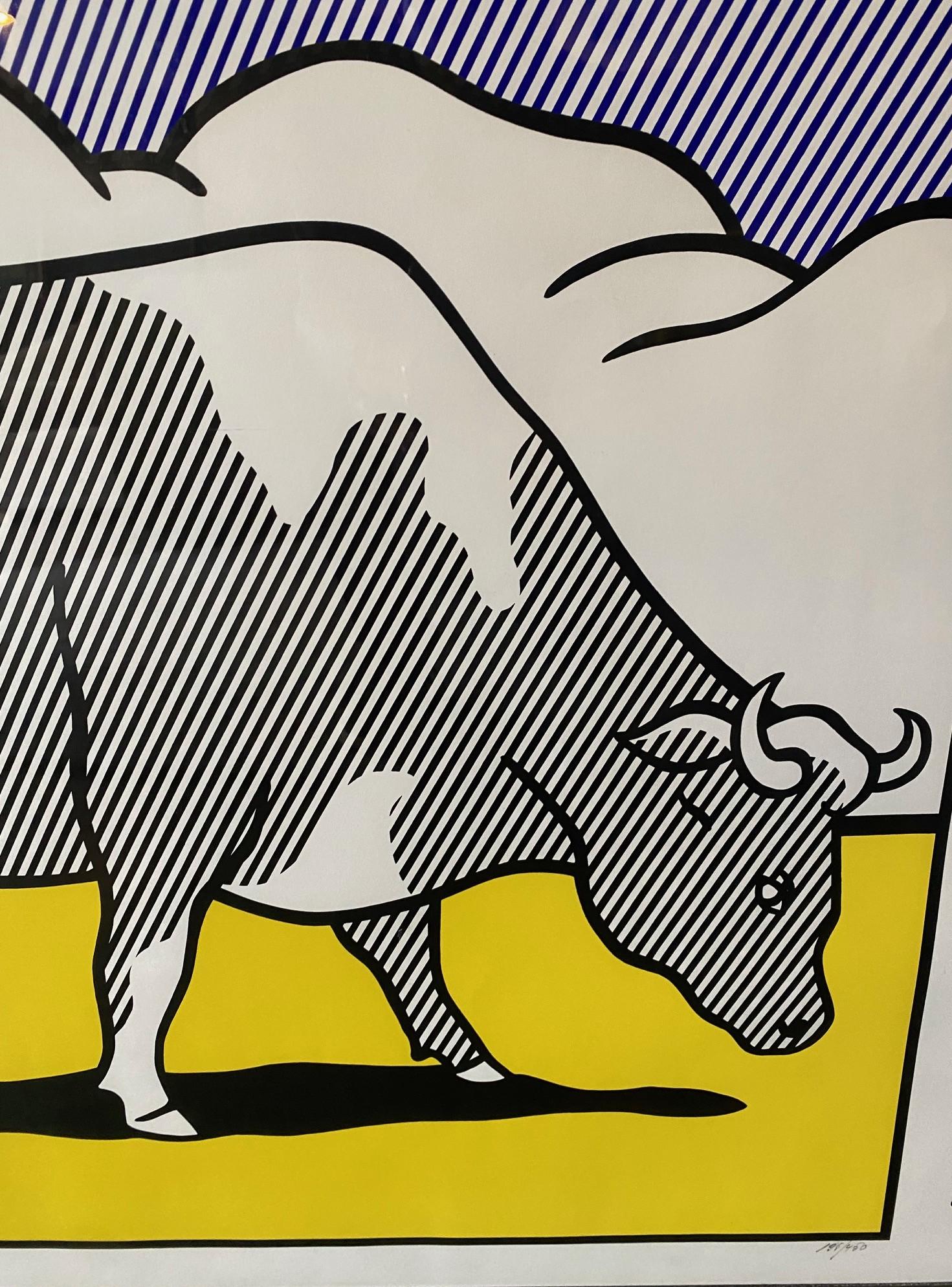 Roy Lichtenstein Limited Edition Siebdruck in Farben Cow Going Abstract, 1982 im Zustand „Gut“ im Angebot in Studio City, CA